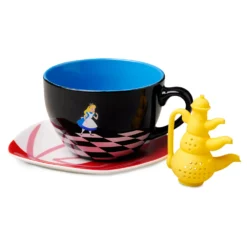 Disney Store Coffret Tasse, Soucoupe Et Infuseur Alice Au Pays Des Merveilles